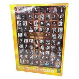 Famous Writers Jigsaw Puzzle by Eurographics Authors 1000 Piece Large New Sealed